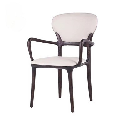 Restoran Beyaz Döşemeli Ahşap Yemek Bükülmüş Sandalyeler Kolçaklı